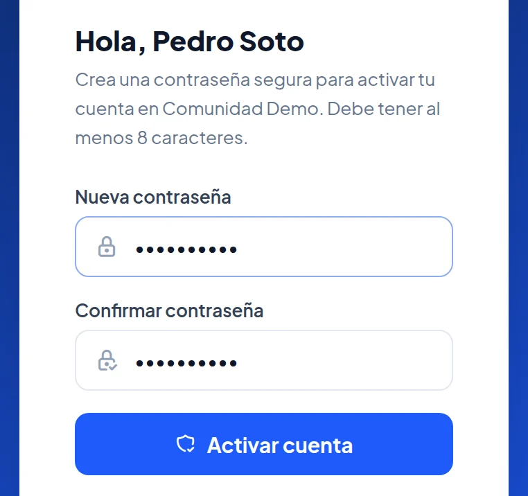 La misma página en el teléfono.