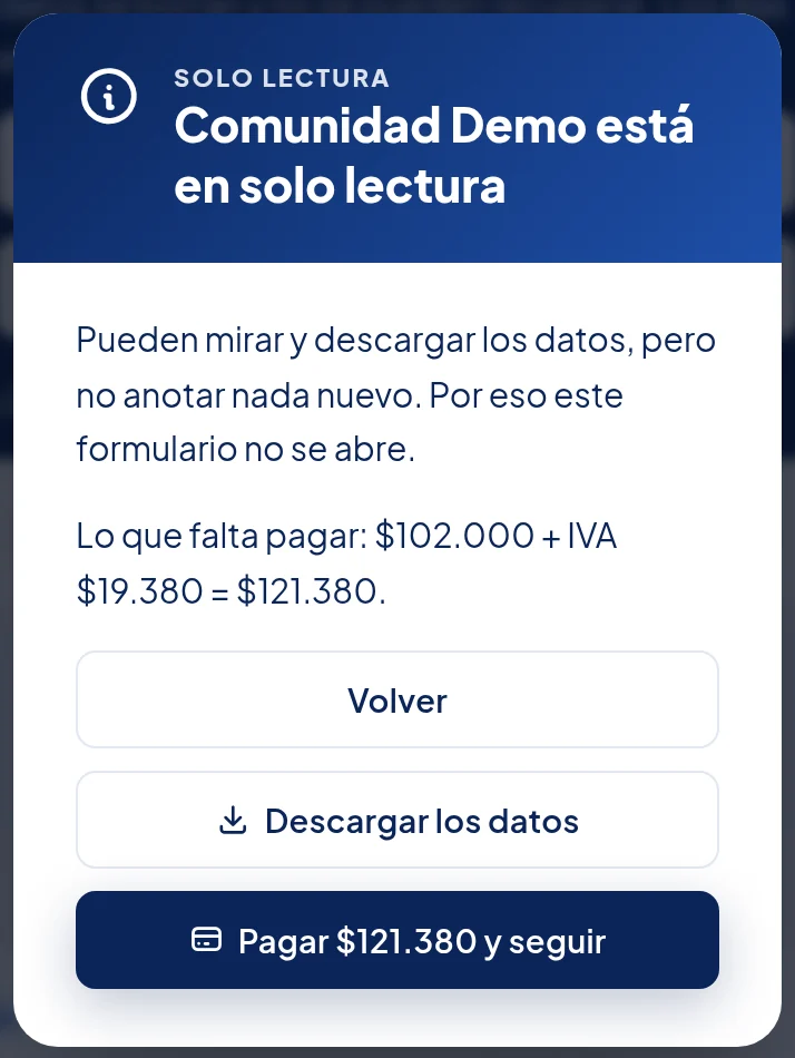 La misma ventana en el teléfono.