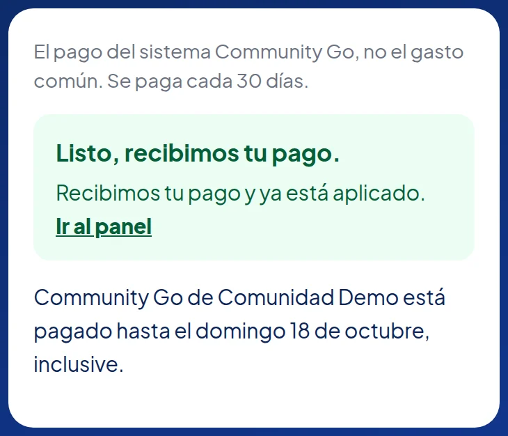 El mismo mensaje verde en el teléfono.
