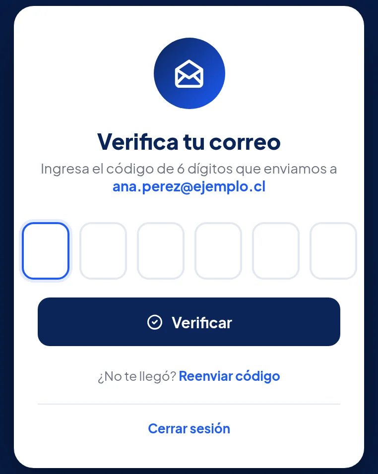 La misma página en el teléfono.