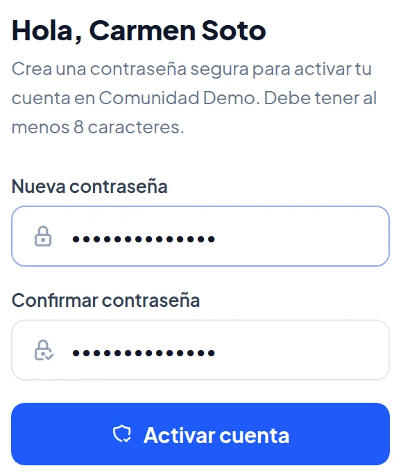 La misma página en el teléfono.
